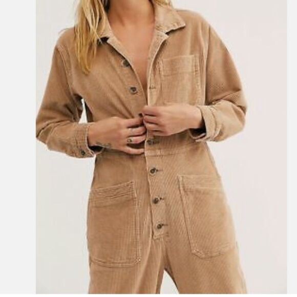 Free People Gia Cord Jumpsuit - Picture 1 of 6